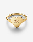 Pandora Ring graveerbaar hart 163988C00