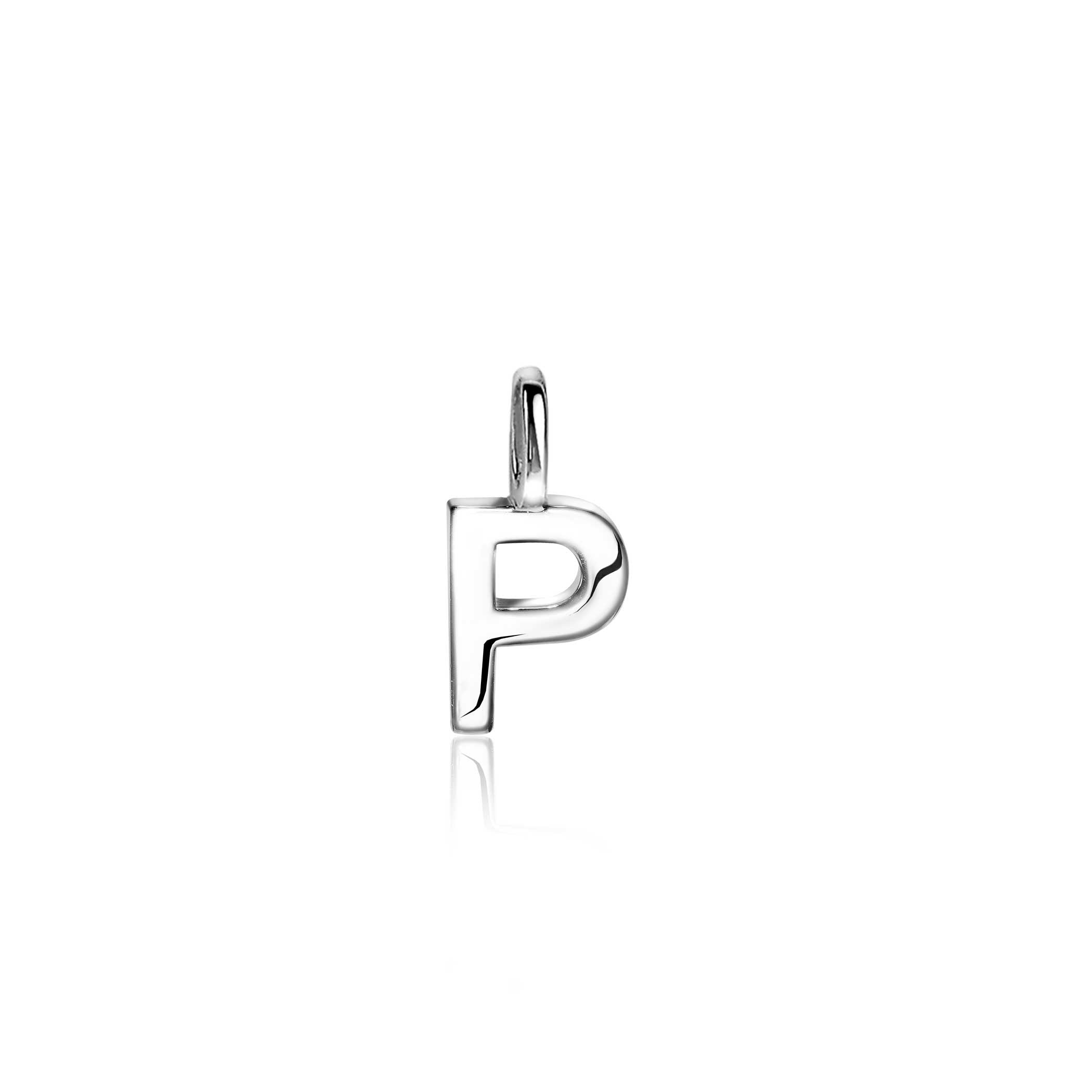 ZINZI zilveren letter hanger P - ZIH2140P