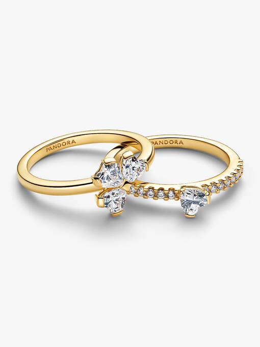 Pandora Sprankelende Klavertjevier Deelbare Ring goudverguld - 164507C01