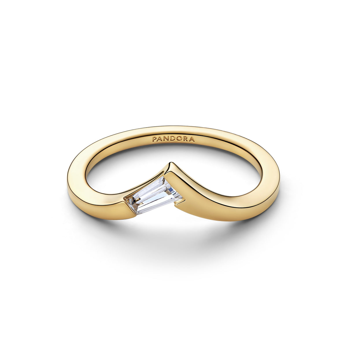Pandora Tiara Baguette Ring goudverguld