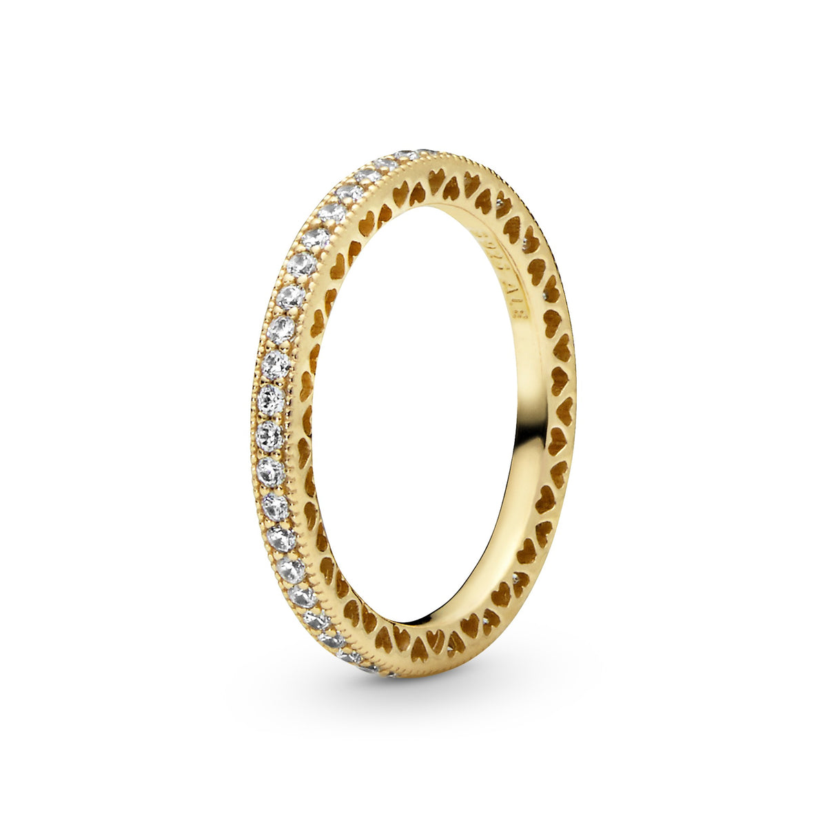 Pandora Sprankeling & Harten Ring goudverguld