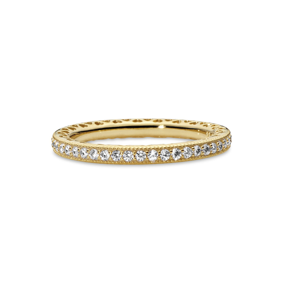 Pandora Sprankeling & Harten Ring goudverguld 168655C01