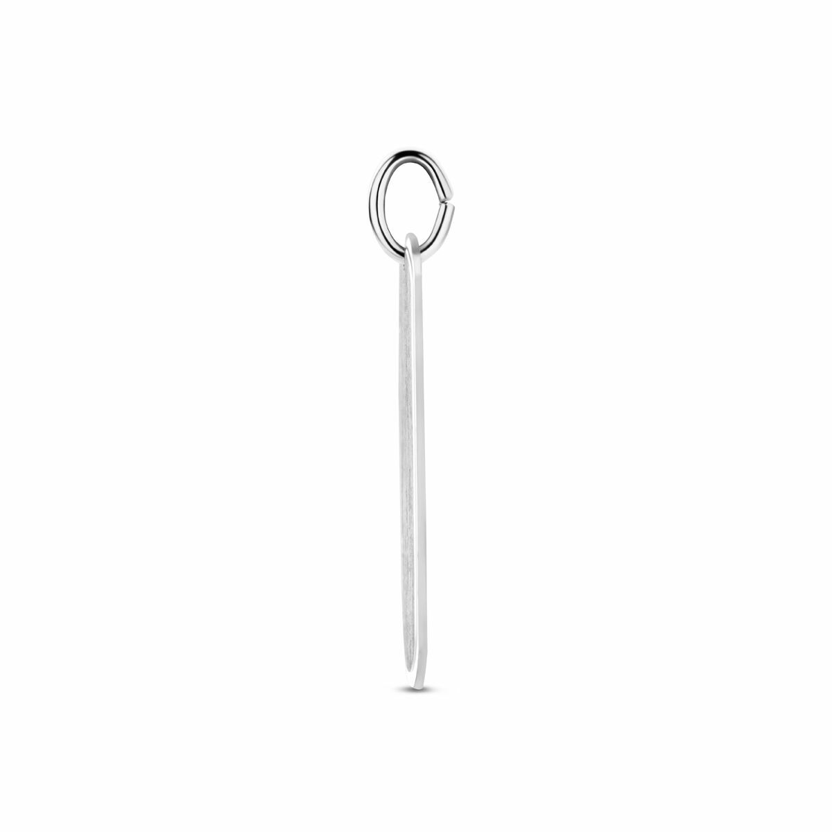 Zilveren gerhodineerde graveerhanger poli/mat 30 mm - 1341748 - PansiteNederland.nl
