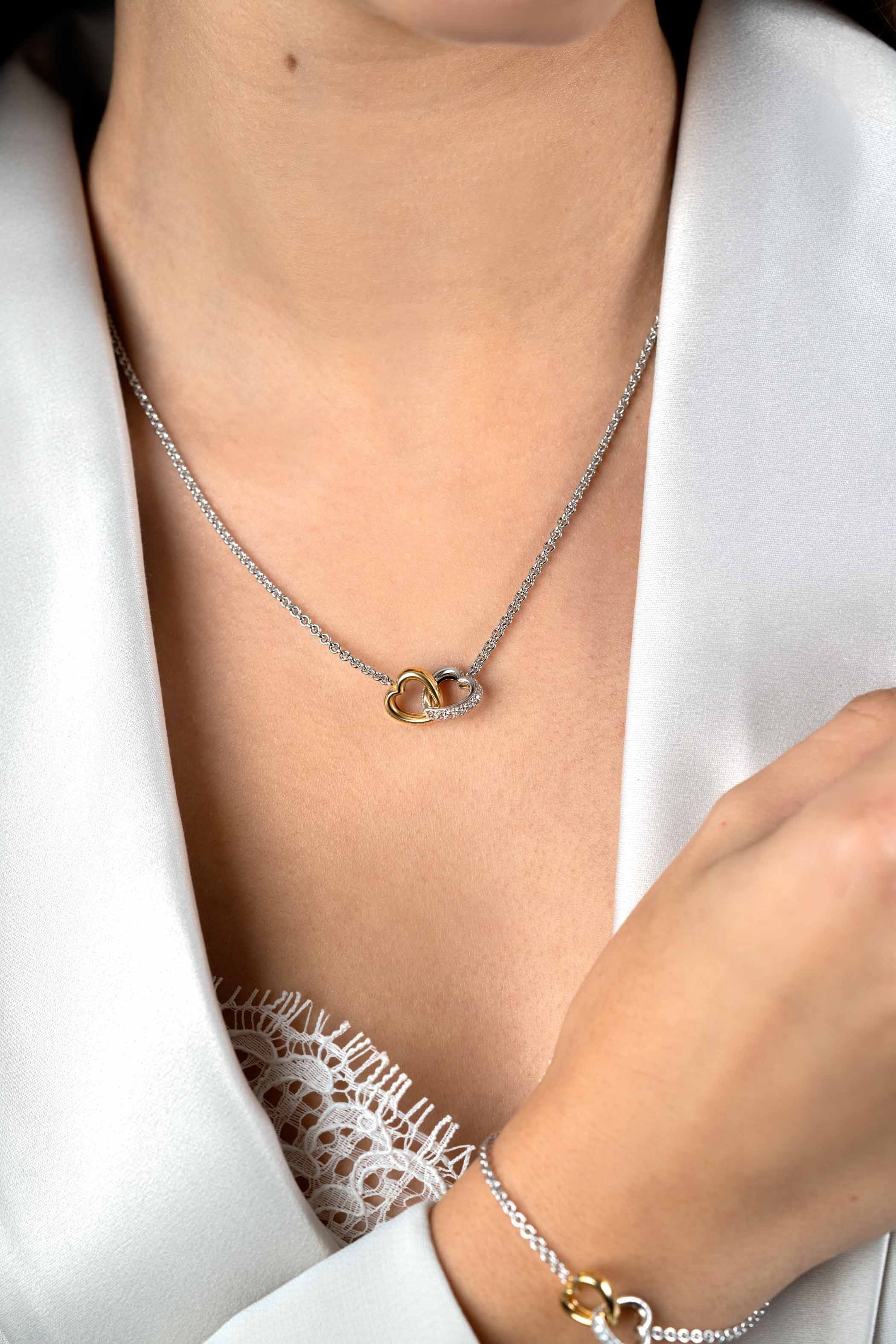ZINZI Zilveren Ketting met Witte Zirkonia - ZIC2276