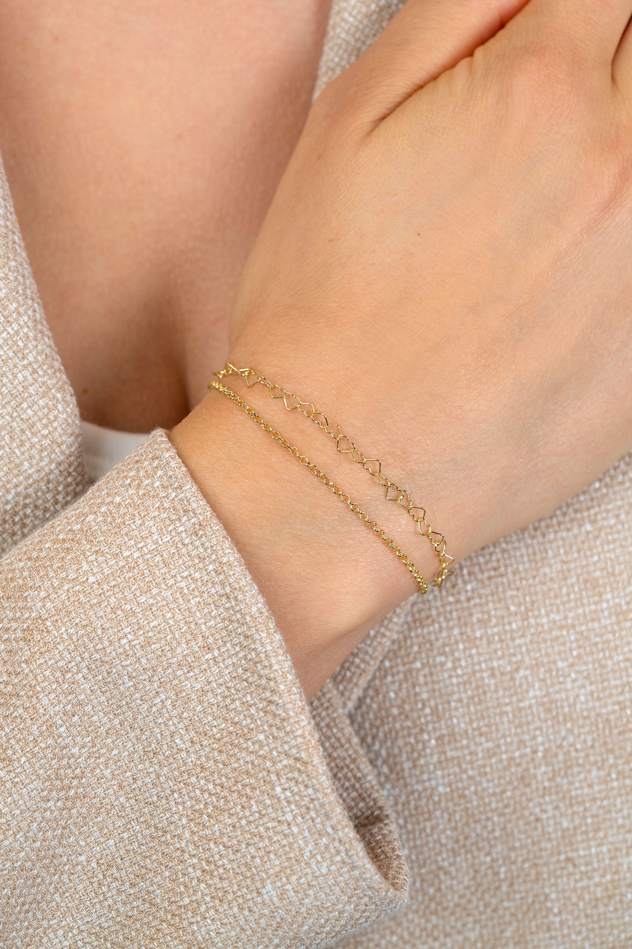 ZINZI Verguld Zilveren Armband 16-18,5 cm - ZIA2775G