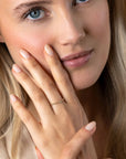ZINZI Gold 14 krt gouden ring met gedraaide scheen en bezet met een ronde witte zirkonia in bolletjes zetting van 3mm ZGR481 - PansiteNederland.nl