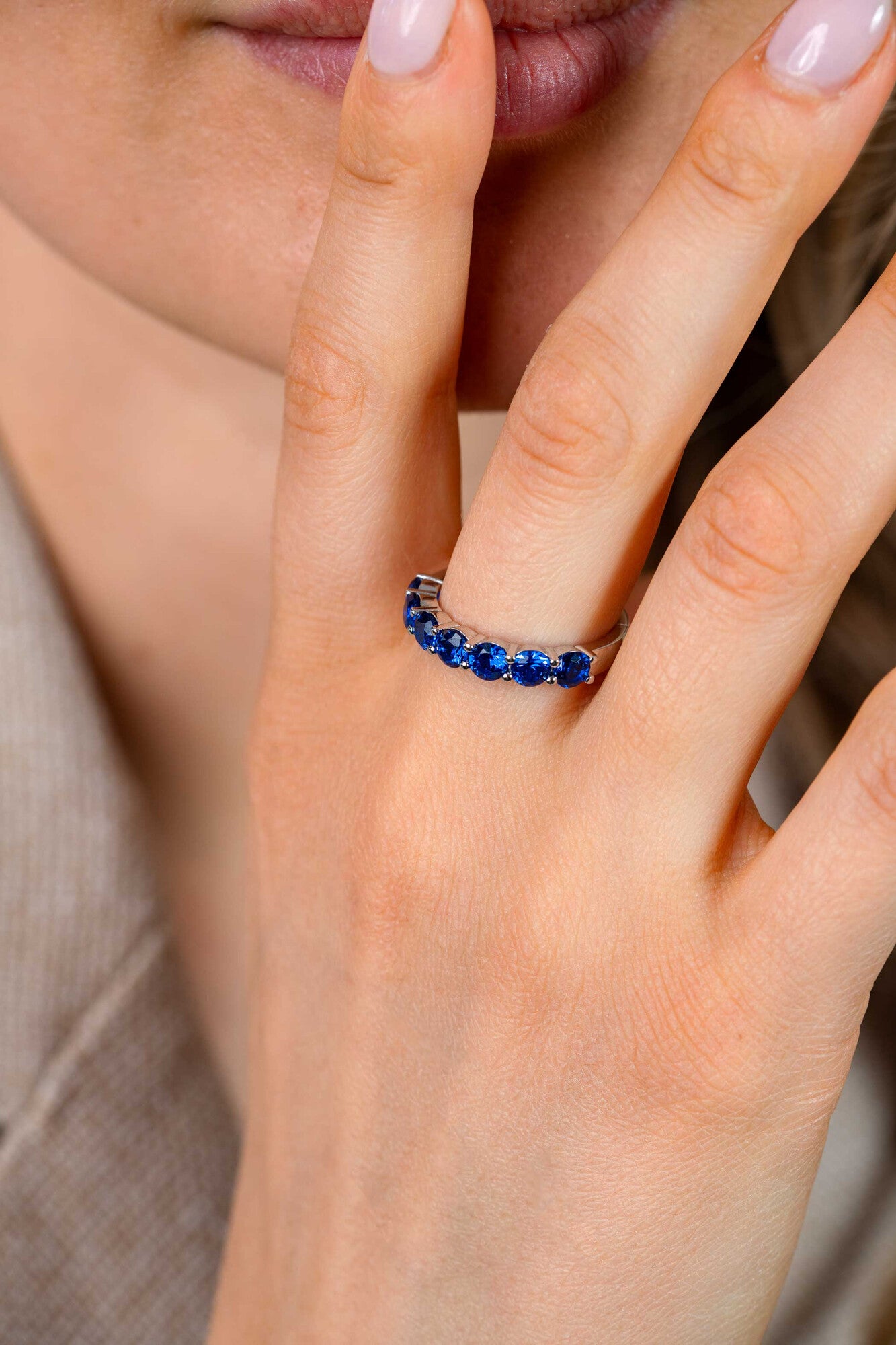 ZINZI Zilveren Ring met Blauwe Kleursteen ZIR2888B