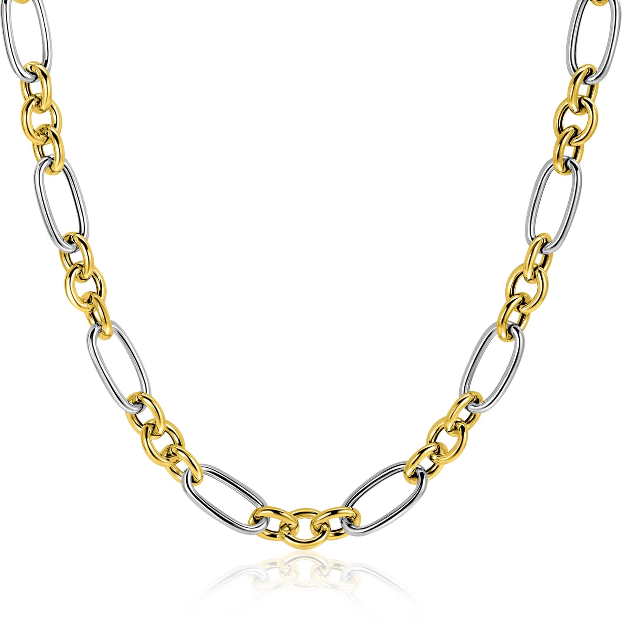 ZINZI Verguld Zilveren Ketting 45cm - ZIC2667