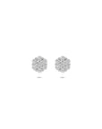 Zilveren gerhodineerde oorknoppen zirkonia 6 mm - 1341256