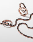 Pandora 14k Rosé Goud Vergulde Ring met Zwarte Kristal 180050C02 - PansiteNederland.nl