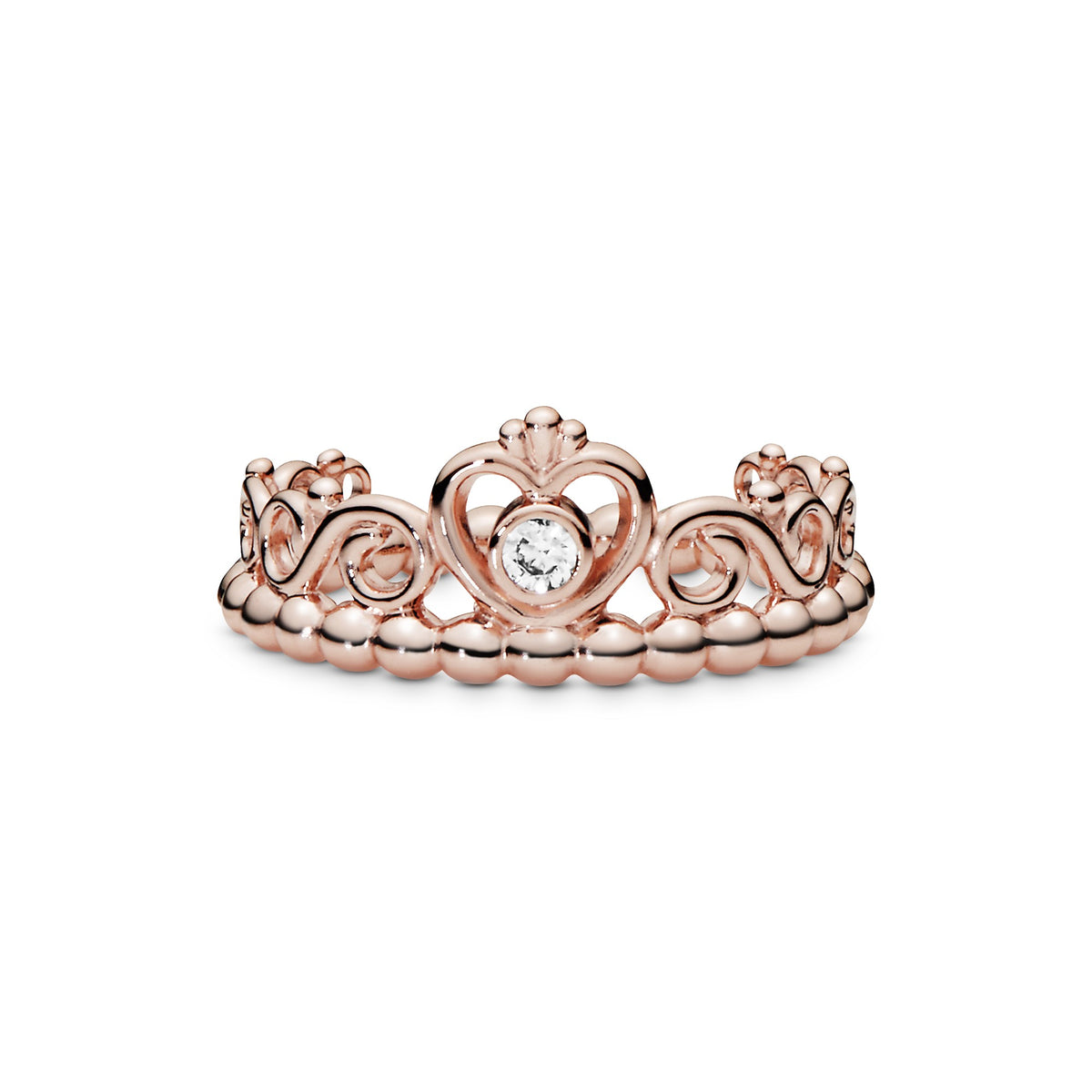 Pandora Princess Tiara Crown Ring roségoudverguld 180880CZ