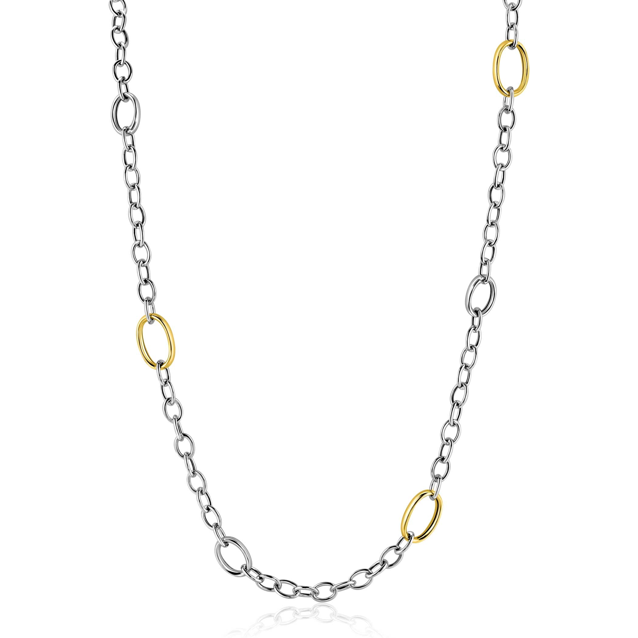ZINZI Zilveren Schakelketting - ZIC2785
