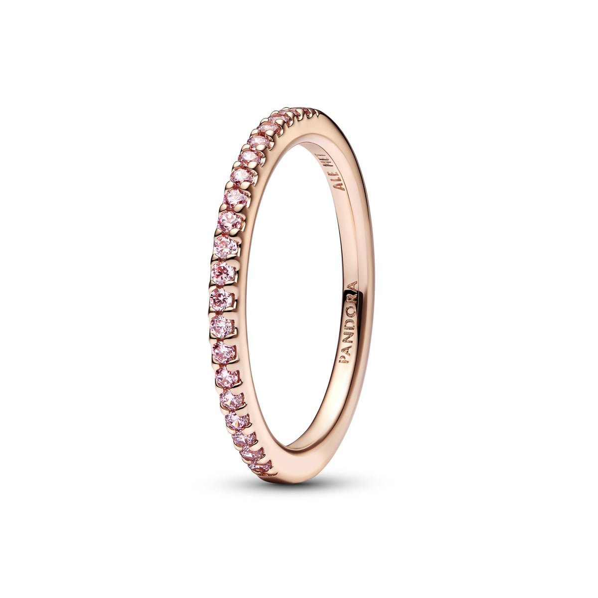 Pandora Sprankelende roze pavé bandring roségoudverguld