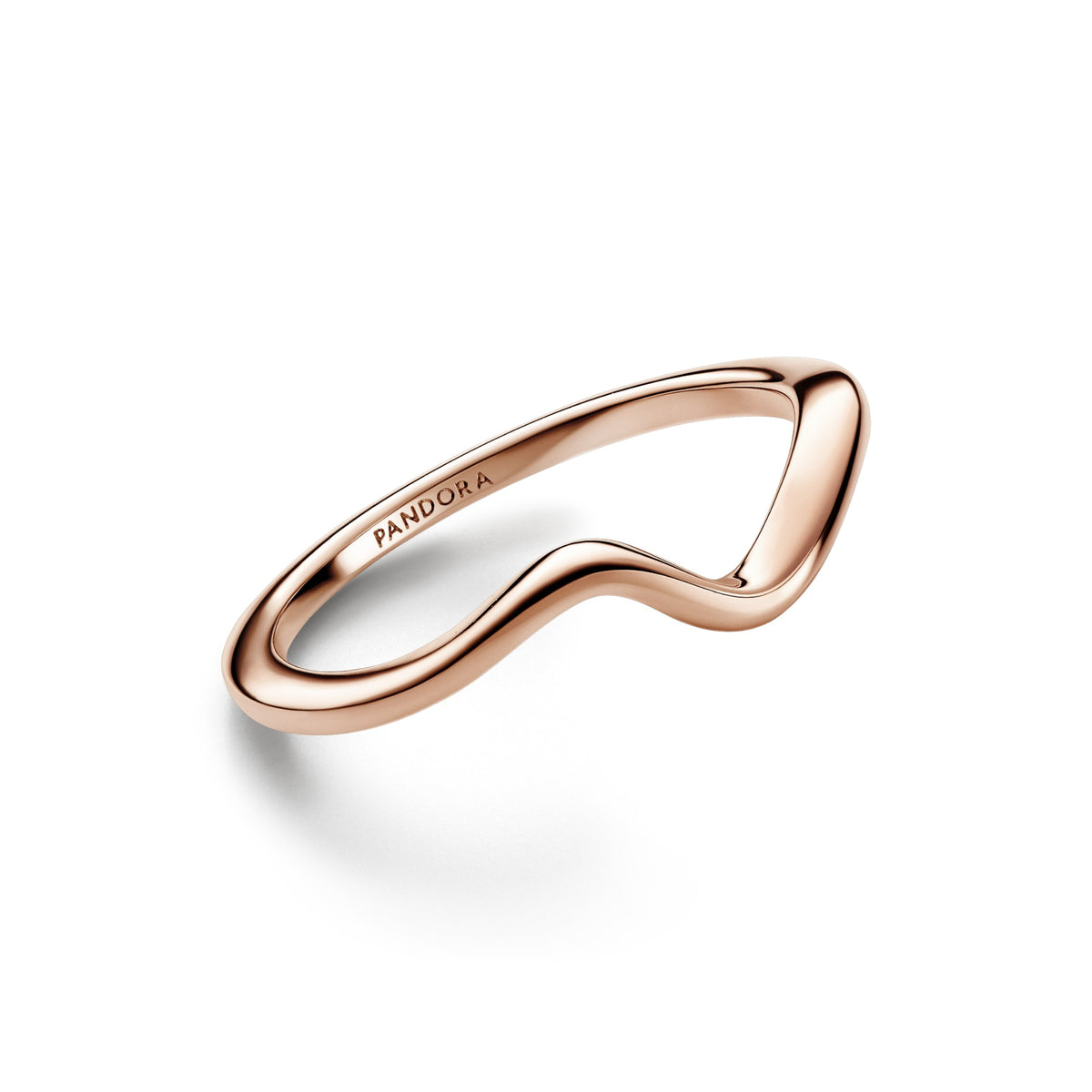 Pandora Gepolijste golvende ring roségoudverguld 183095C00