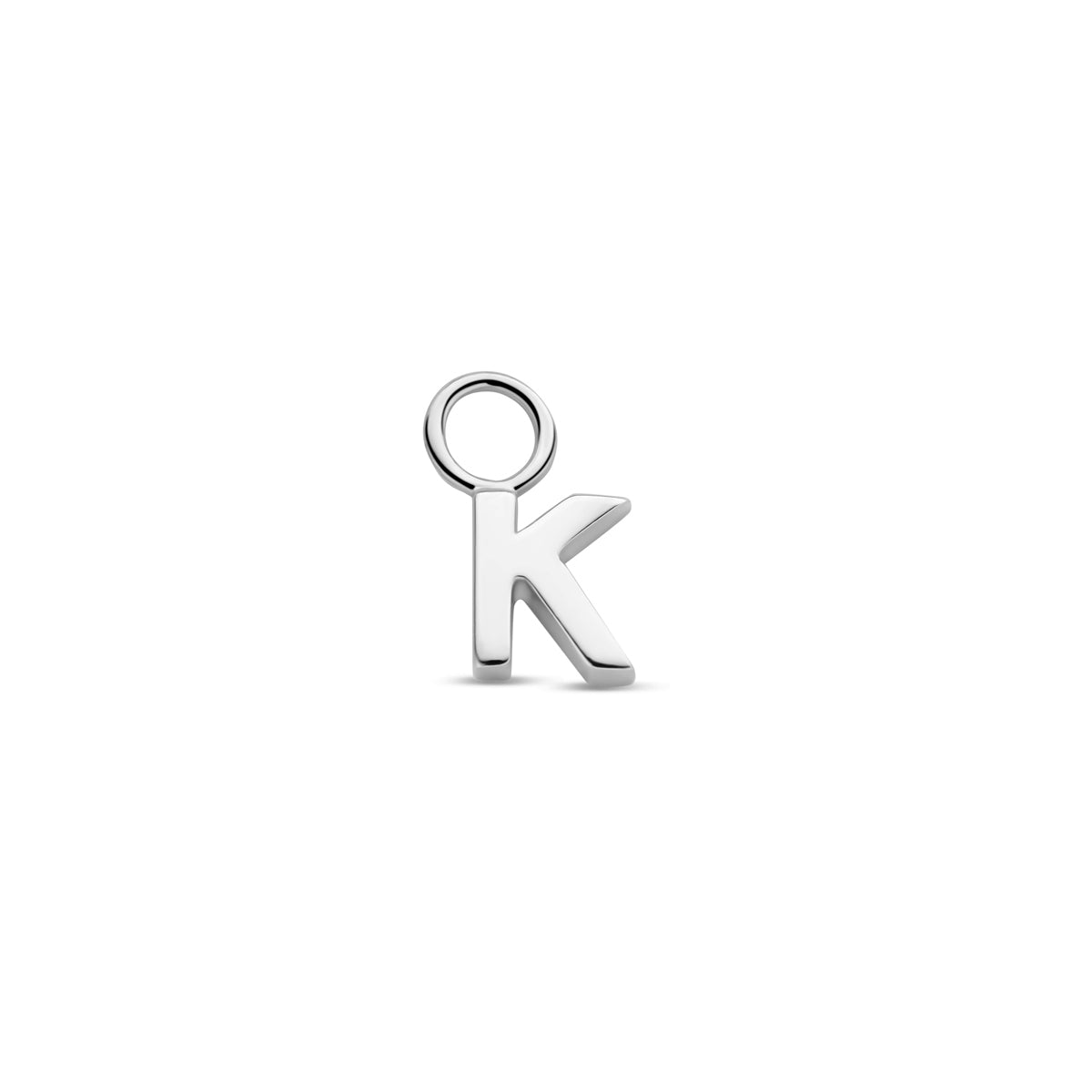 Oorringhanger letter K 6 mm zilver #Letter_K
