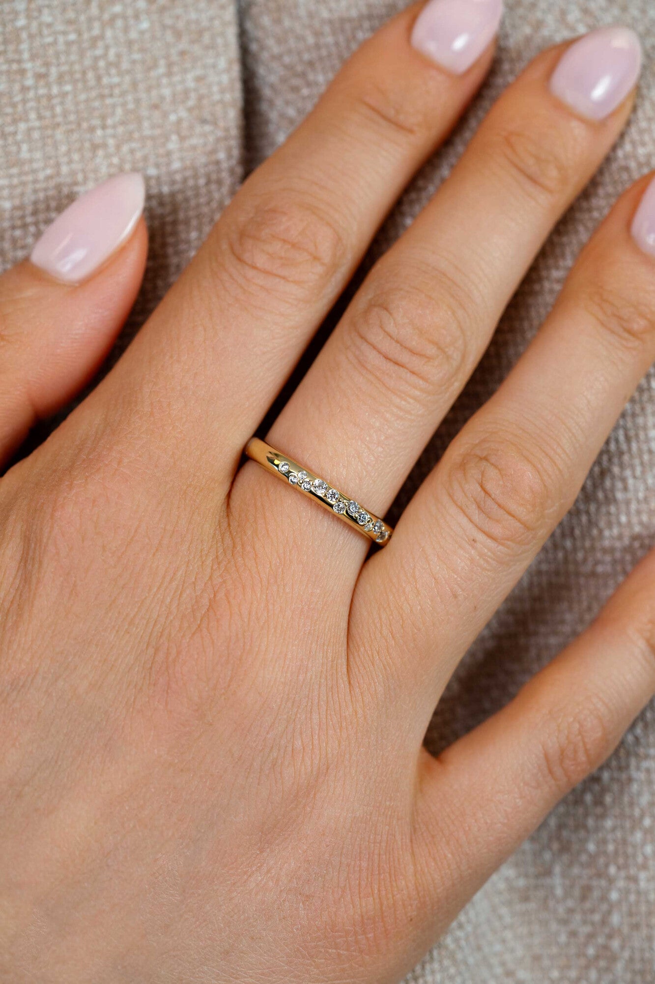 ZINZI Verguld Zilveren Ring met Witte Zirkonia ZIR2871