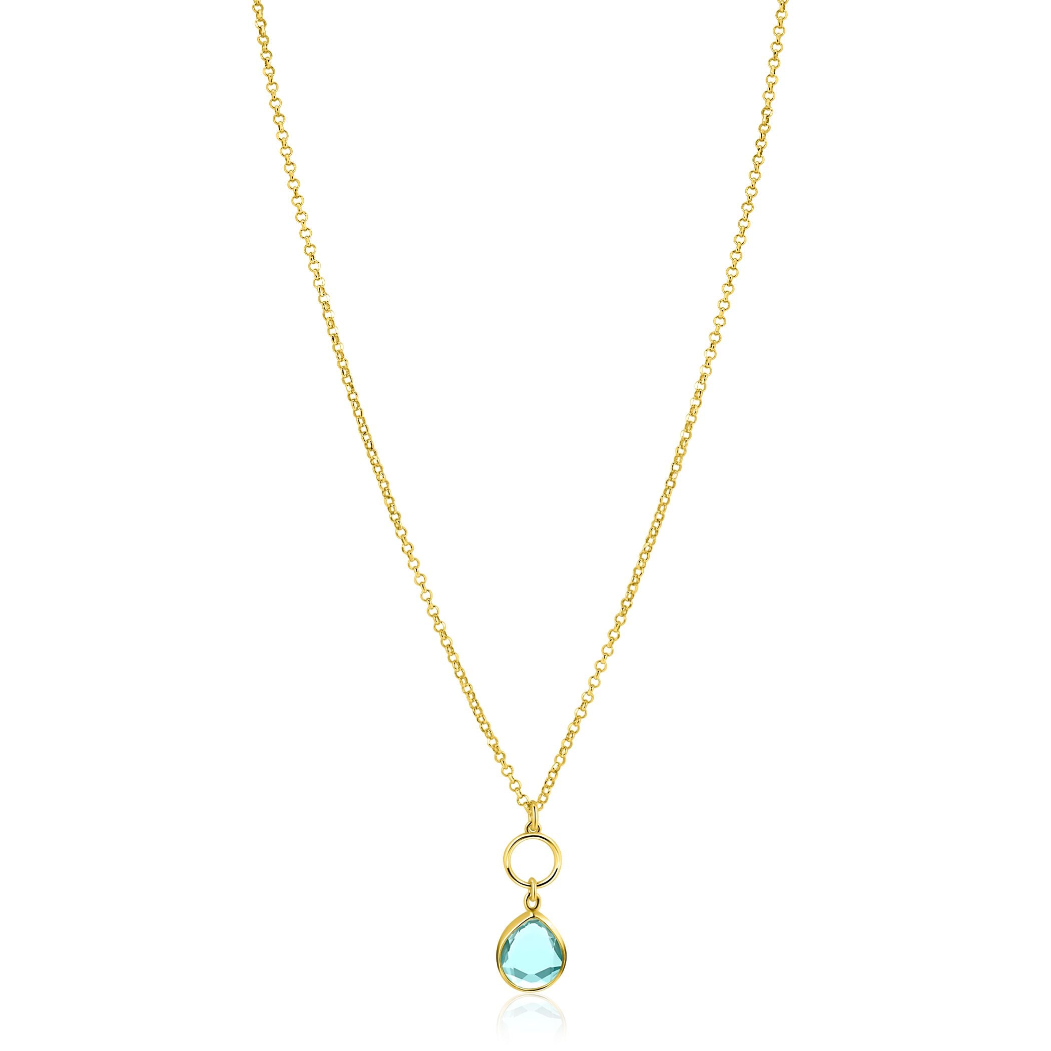 ZINZI Verguld Zilveren Ketting 40-45cm - ZIC2716G