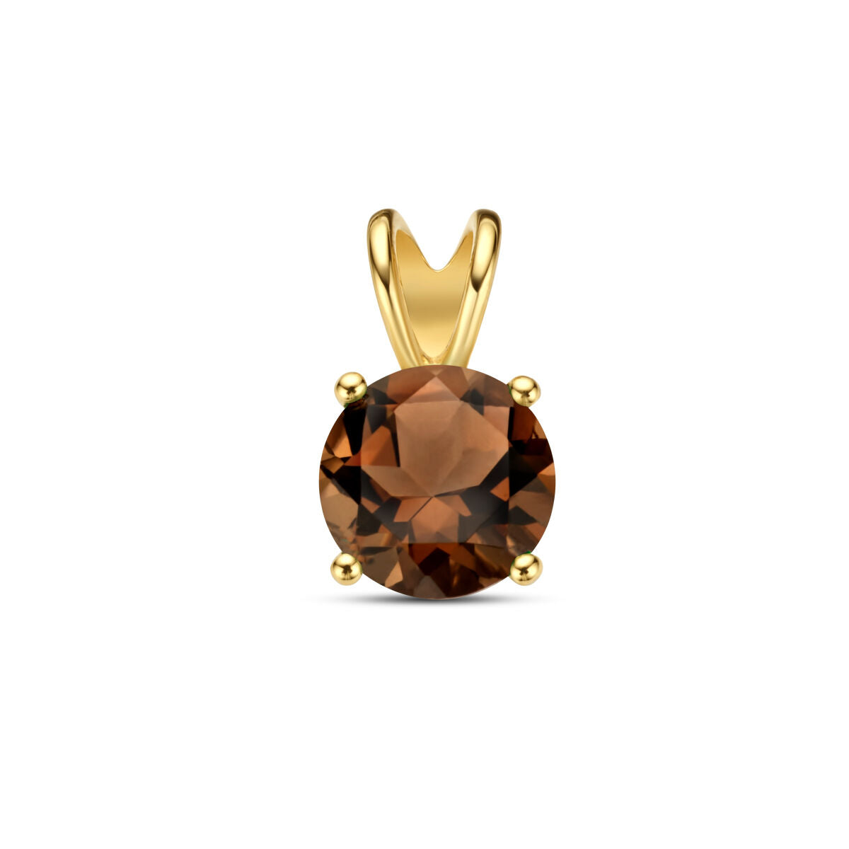 14K geelgoud hanger rookkwarts 4026972 - PansiteNederland.nl