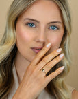 ZINZI Gold 14 krt gouden ring met glad rond plaatje ZGR554 - PansiteNederland.nl