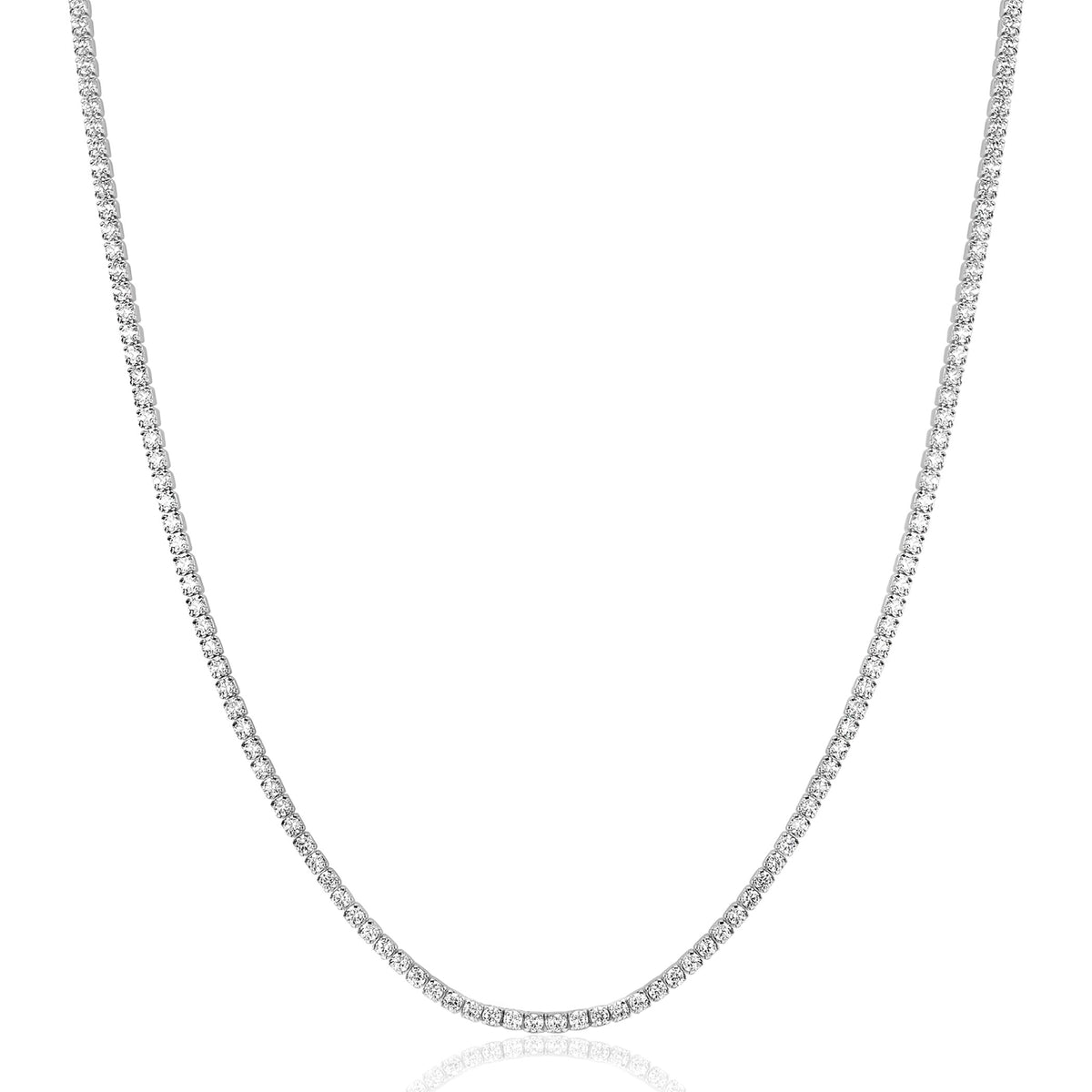 ZINZI Zilveren Tennis Ketting met Witte Zirkonia ZIC2794