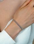 ZINZI zilveren popcorn armband 3mm breed 19cm ZIA2765