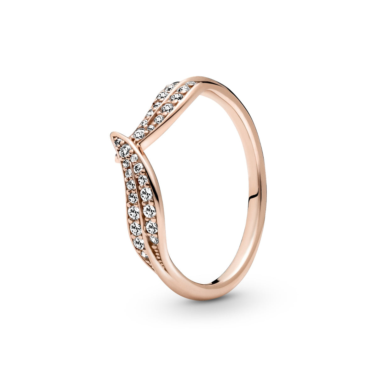 Pandora Sprankelende Rose Ring roségoudverguld