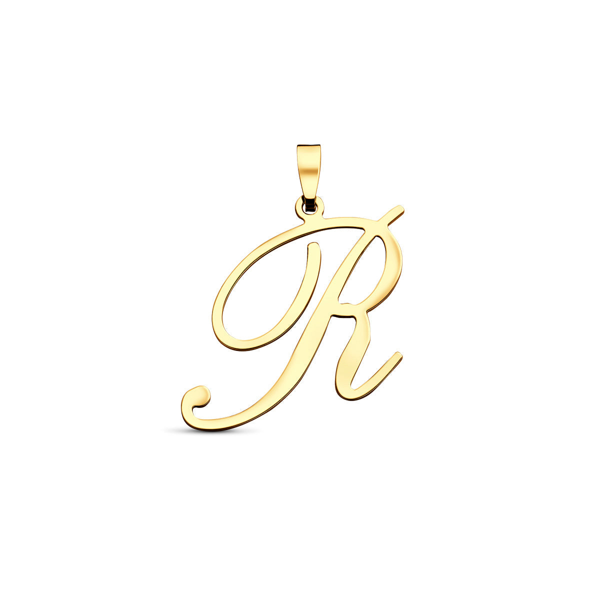 Hanger sierletter R 26,5 mm 14K geelgoud #Letter_R