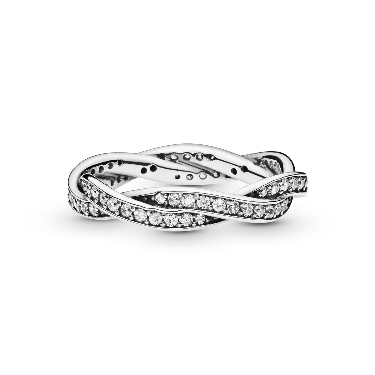 Pandora Sprankelende Gedraaide Lijnen Ring zilver 190892CZ