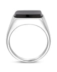 Zilveren zegelring onyx 1341690