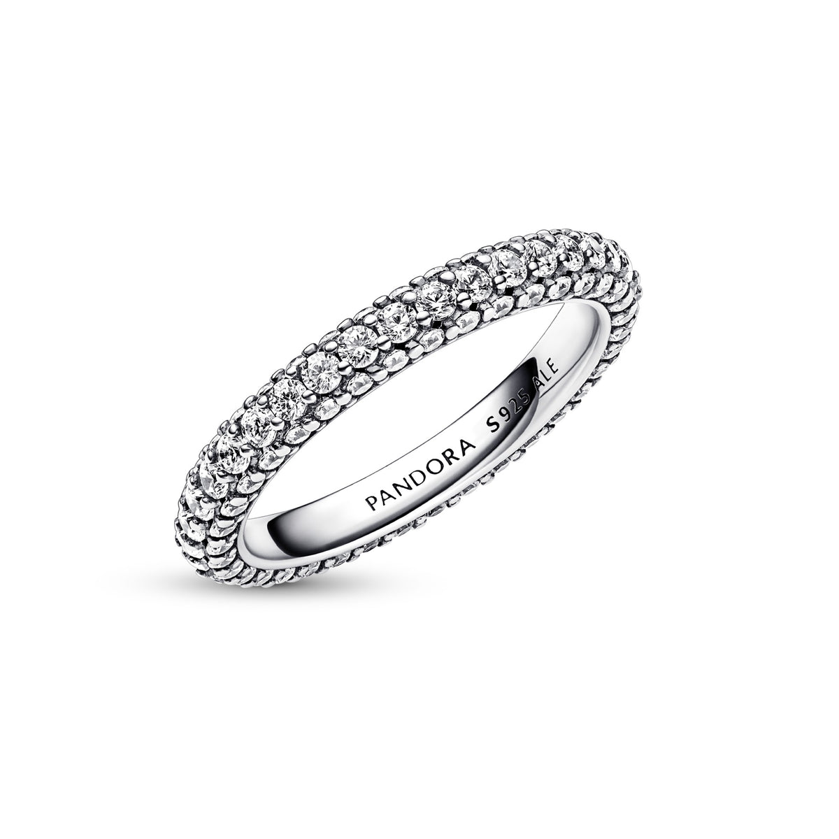 Pandora Timeless enkele rij pavé ring zilver 192627C01