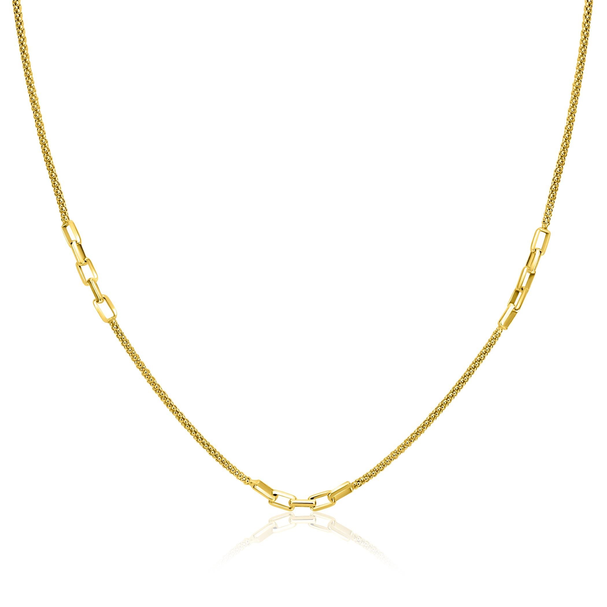 ZINZI Verguld Zilveren Ketting 45-48cm - ZIC2709G