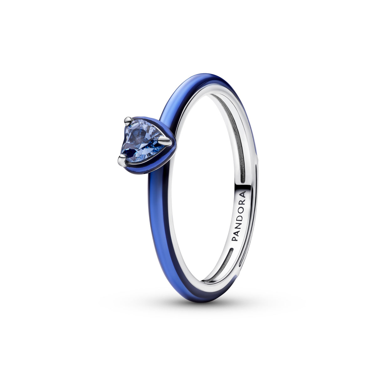 Pandora Blauwe Hart Chakra Ring zilver