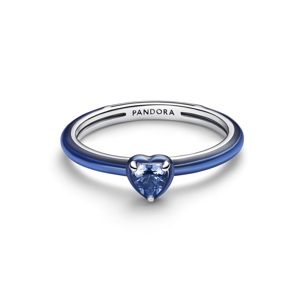 Pandora Blauwe Hart Chakra Ring zilver 193088C03