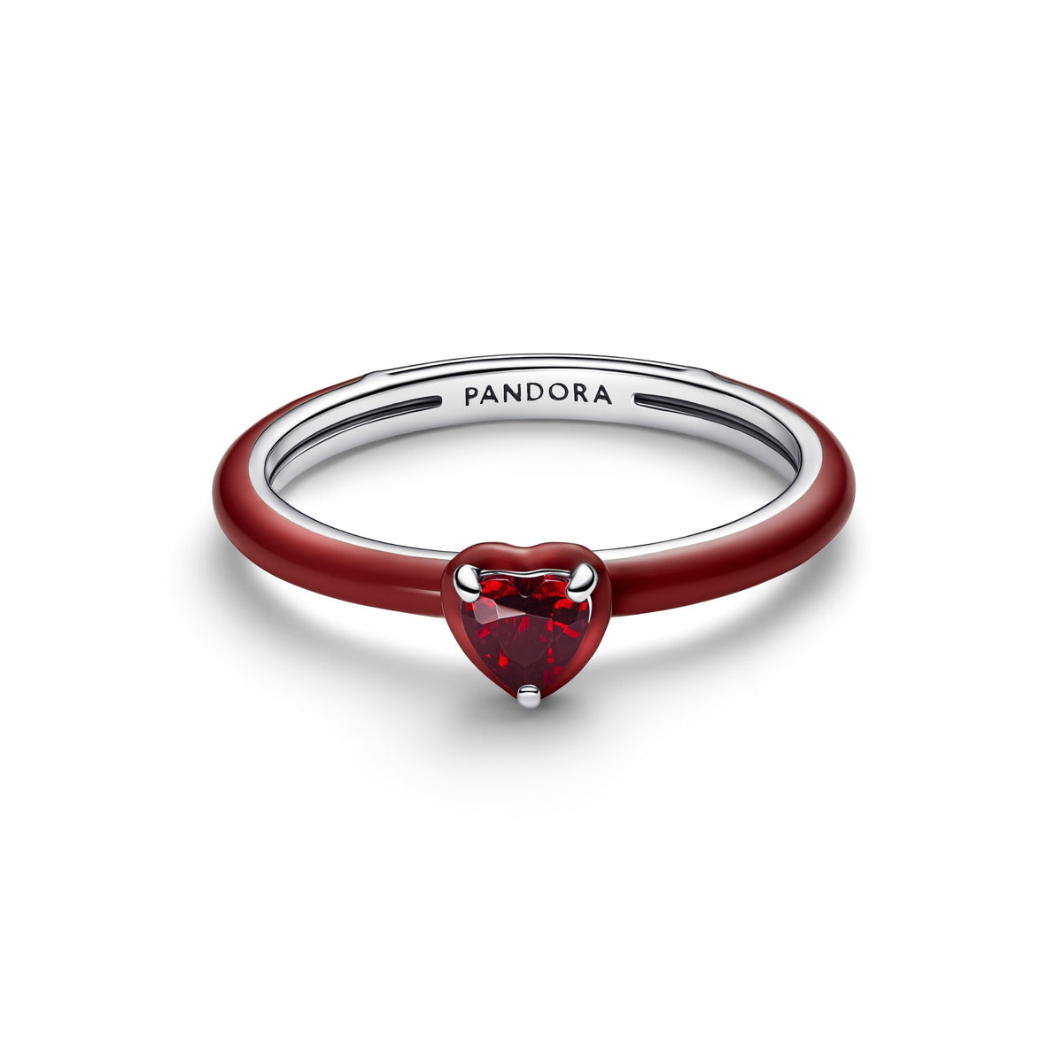 Pandora Rode Hart Chakra Ring zilver 193088C05