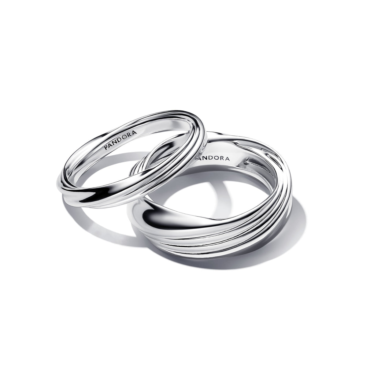 Pandora Gedraaide dubbele ring zilver 193890C00