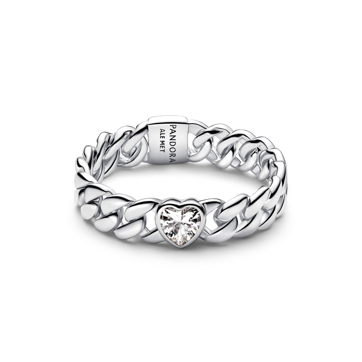 Pandora Cuban Schakelring zilver