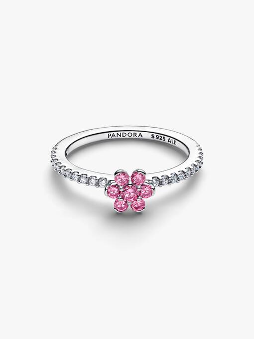 Pandora Sprankelend Roze Madeliefje Ring zilver - 194499C02