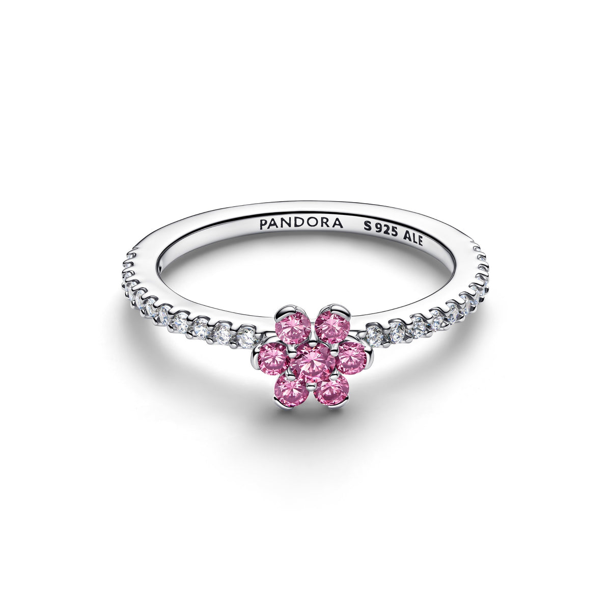 Pandora Sprankelend Roze Madeliefje Ring zilver 194499C02