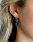 ZINZI zilveren oorbedels in kegelvorm met lapis lazuli edelstenen ZICH2256L 19mm (zonder oorringen) - PansiteNederland.nl
