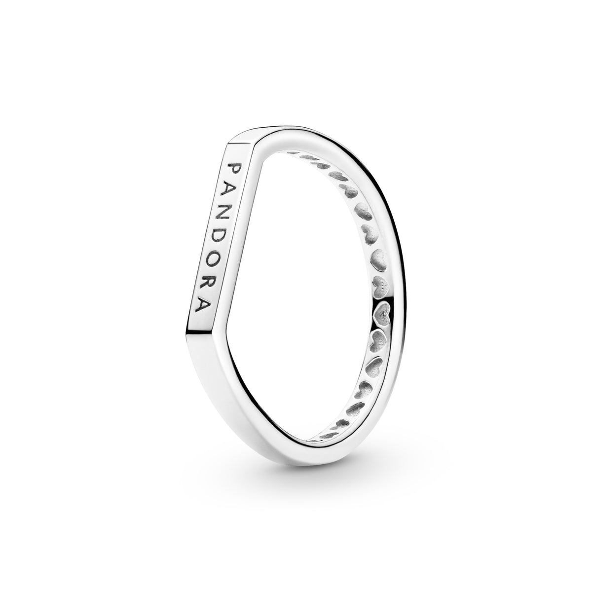 Pandora Stapelring met Logobalkje zilver