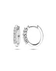 Zilveren gerhodineerde klapoorringen zirkonia 15 mm - 1341250