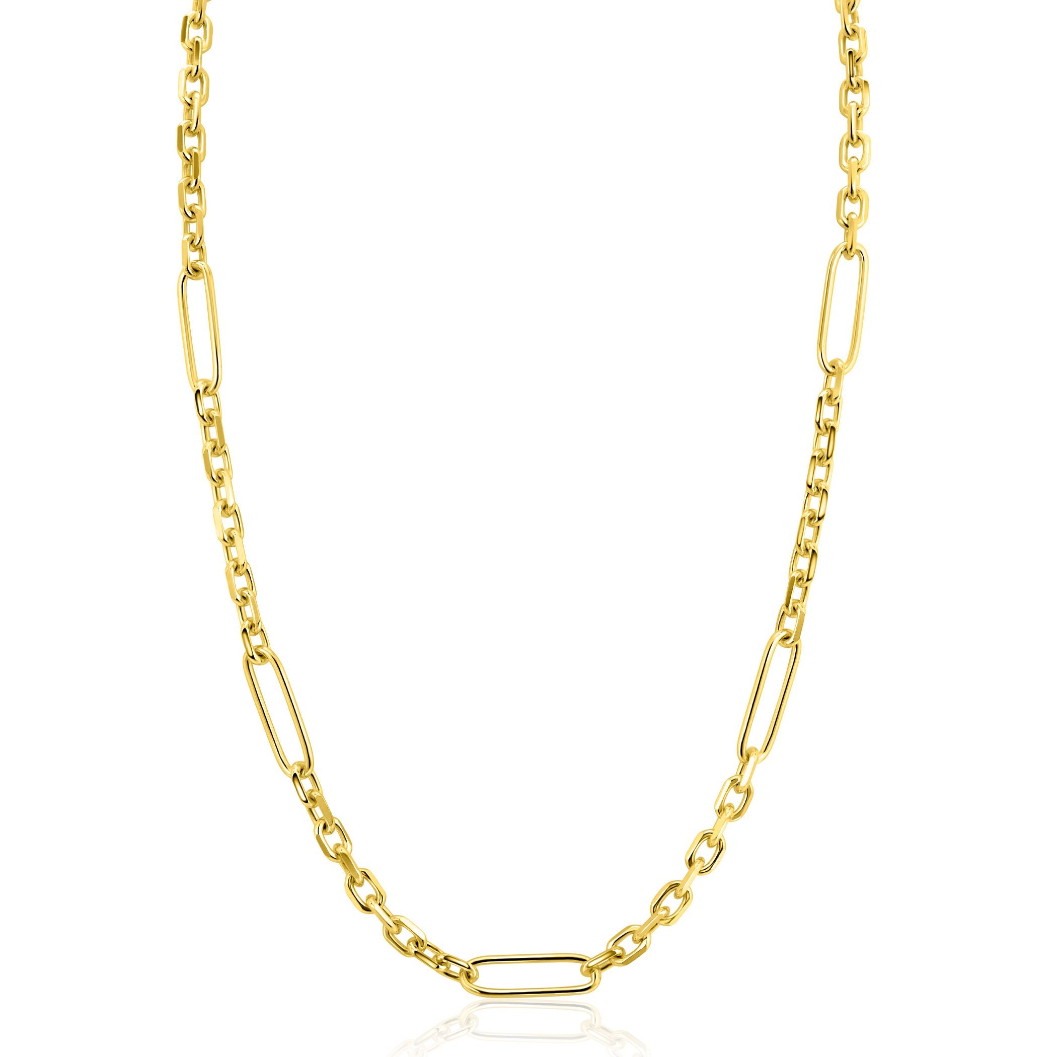 ZINZI Verguld Zilveren Ketting 43-47 cm - ZIC2711G