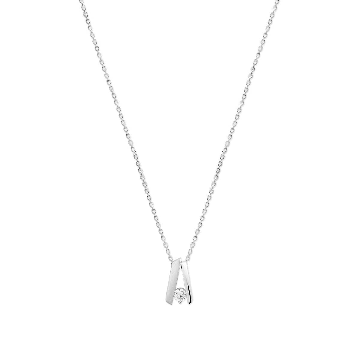 Fantasy Collection Gerhodineerd Zilveren Ketting met Zirkonia 1340066