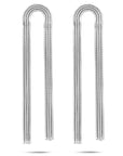 Zilveren gerhodineerde oorhangers 91 mm - 1341816