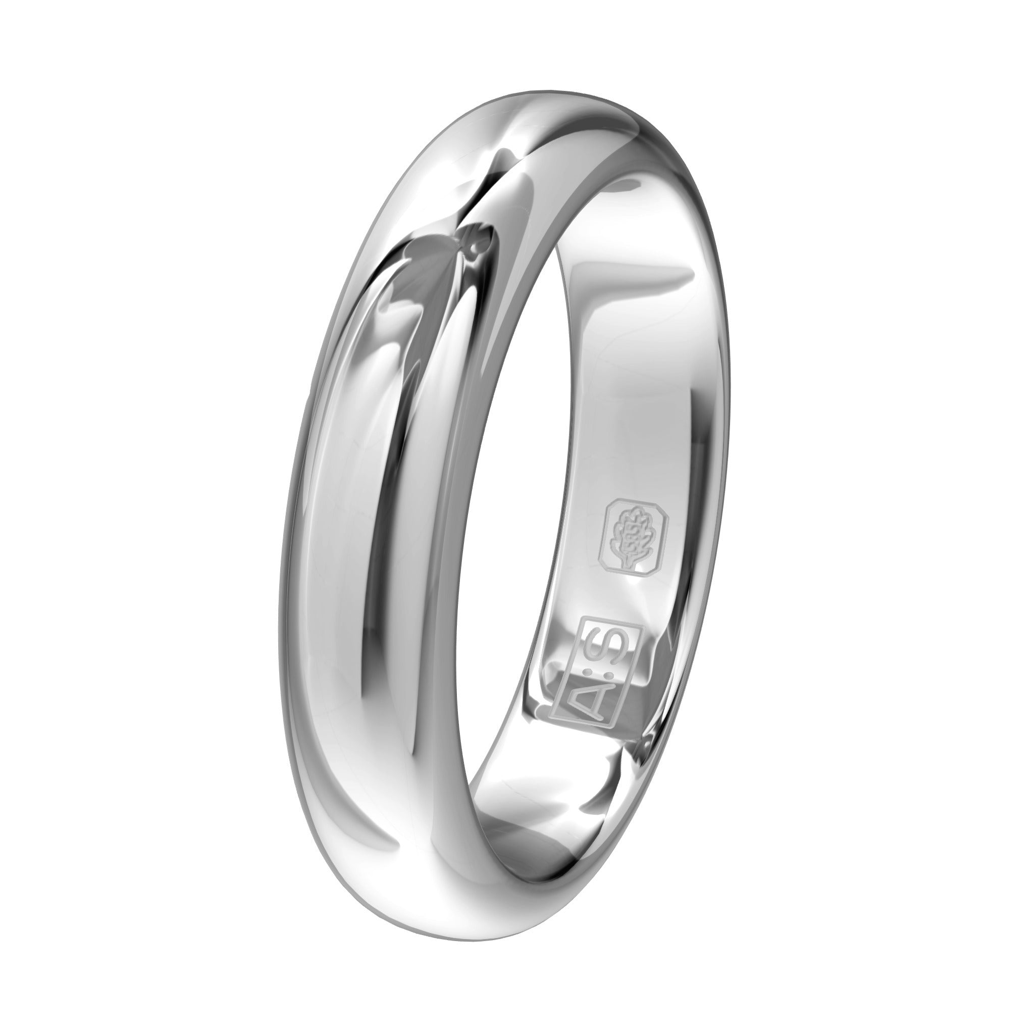 Aller Spanninga Trouwring 103 Witgoudpalladium