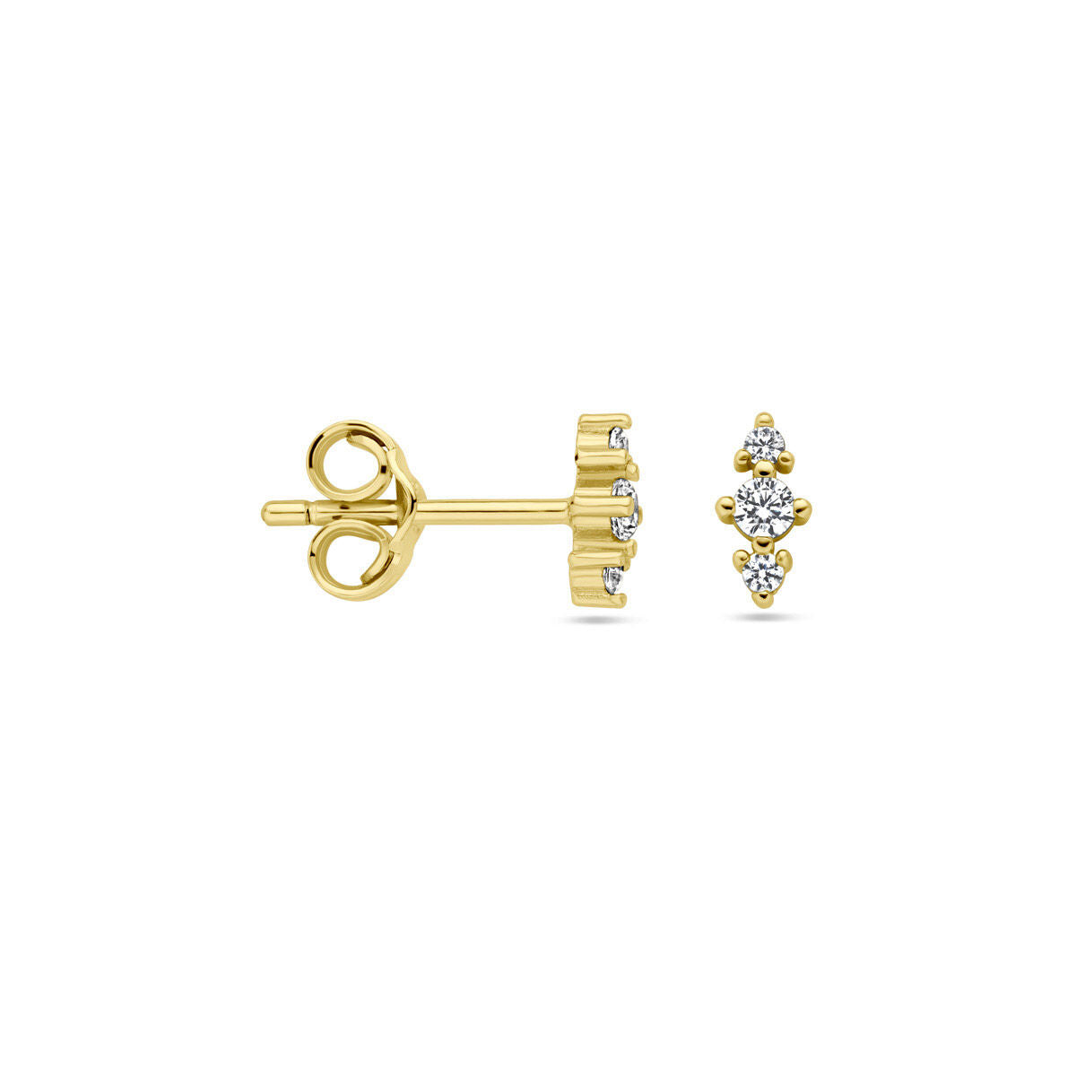 Fantasy Collection Oorbellen zirkonia 1 micron zilver verguld