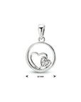 zilver gerhodineerd hanger hartjes zirkonia 1335269 - PansiteNederland.nl