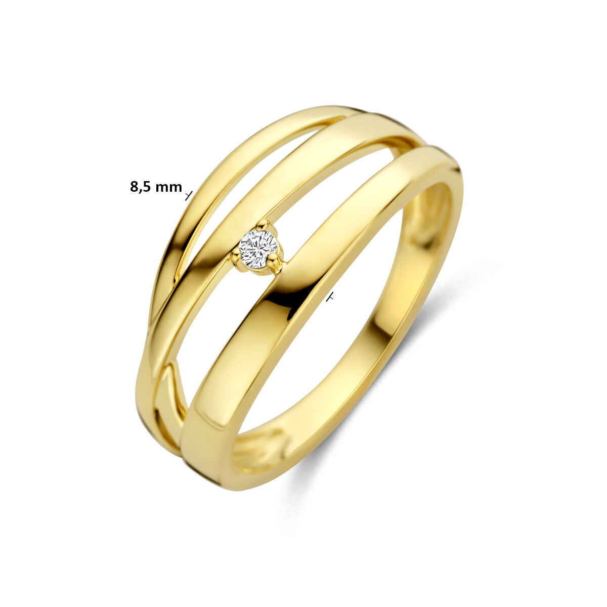 Fantasy Collection Ring diamant 0.03ct h si 14K geelgoud