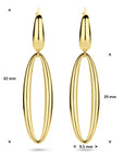 14K geelgouden oorhangers schakel 42 mm - 4034462 - PansiteNederland.nl