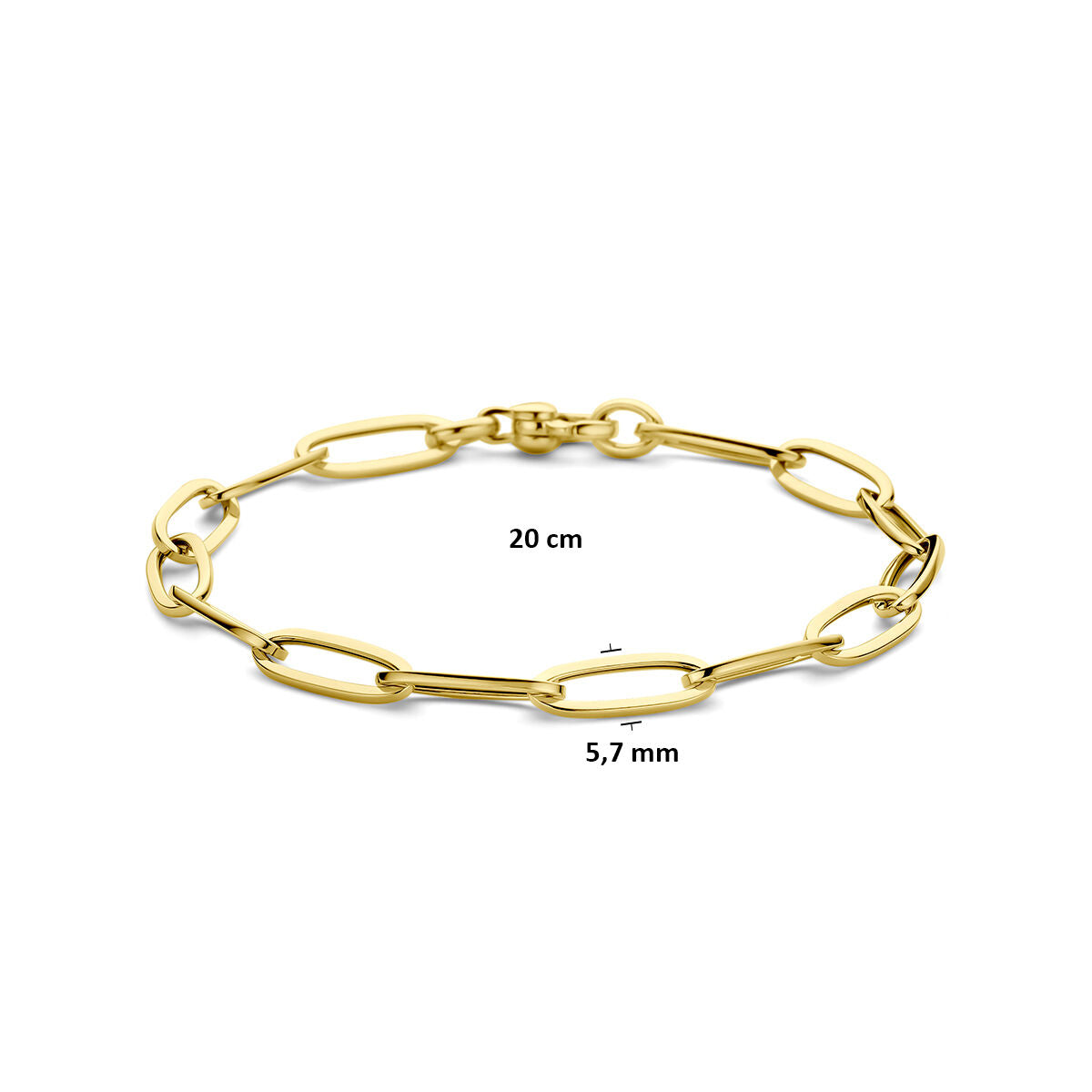 Armband 5,7 mm 9K geelgoud 20 cm